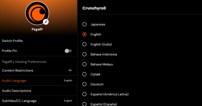 How to Change Crunchyroll Language to English